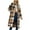 Khaki, variant on Fall And Winter Warm Oversize Coats For Women Trendy Lapel Buckle Pocket Woolen Checkered Striped Black Outwear Jackets S