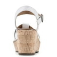 thumbnail image 3 of White Mountain Womens SIMPLE Faux Leather Ankle Strap Wedge Sandals, 3 of 3
