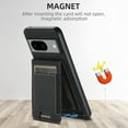 thumbnail image 3 of ELEHOLD for Google Pixel 8A Case, Compatible with Mag Safe Accessory, 2 in 1 Detachable Magnetic Card Holder Faux Lychee Pattern Leather Kickstand Wallet Case for Google Pixel 8A,Black, 3 of 6