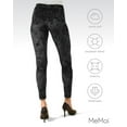 thumbnail image 6 of MeMoi Crushed Velvet Stretch Leggings - Womens - Female (Small/Medium, Black), 6 of 7