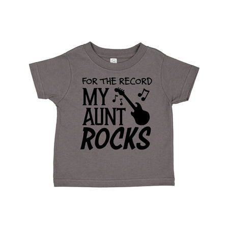 

Inktastic For the Record My Aunt Rocks Gift Toddler Boy or Toddler Girl T-Shirt