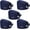 Navy Blue, variant on 5 Pieces Bouffant Cap with Buttons Unisex Sweatband Adjustable Tie Back Hat