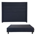 thumbnail image 1 of Box Base Cama Individual + Cabecera Lugo Azul, 1 of 8