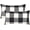 Black & White, variant on Set of 2 Farmhouse Buffalo Check Plaid Throw Pillow Covers Cushion Case Polyester Linen for Home Decor Navy Black Grey, 20 x 20 Inches