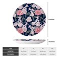 thumbnail image 2 of Gaeub Rose Flowers Print Ceramic Plate,Dinner Plates,Bone China Decorative Plates with Display Stand,Art Ceramic Ornaments for Wall Hanging Decoration-7in, 2 of 6
