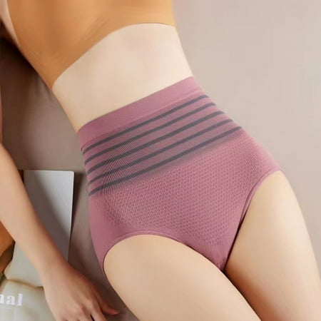 

High-Waisted Underpants Womens Cotton Crotch Waist-Lifting Hips