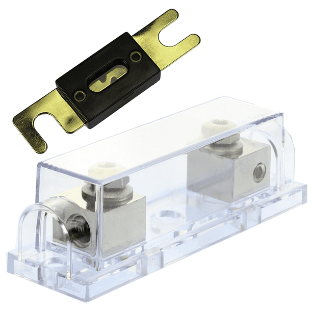 (1) ANL Fuse Holder Voodoo Bright nickel fuseholder 4 AWG gauge inline (30 AMP)