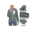 thumbnail image 6 of Little Donkey Andy Women's Lightweight Warm Polar Fleece Running Jacket Hooded Full-Zip Thermal Coat Hiking Travel Casual Green XS, 6 of 7