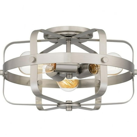 

3 Light Flush Mount in Transitional Style-7.75 inches Tall and 14 inches Wide-Brushed Nickel Finish Bailey Street Home 71-Bel-4926316