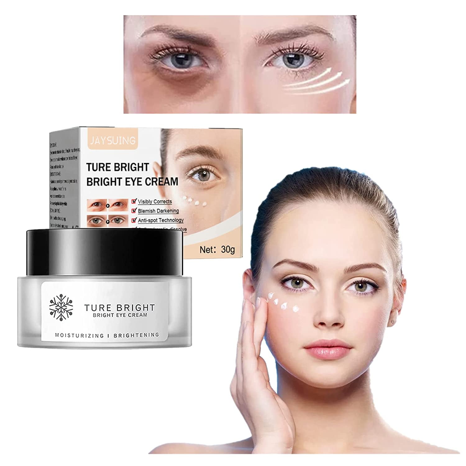 Eye Cream For Dark Circles Diamond Infused Eye Cream Extract, Instant