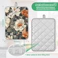 thumbnail image 6 of Yayeee Pot Holders Kitchen Heat Resistant with Pockets 7"x9.8" Cotton Oven Cooking Hot Pads, Gray Floral Pattern, 6 of 7