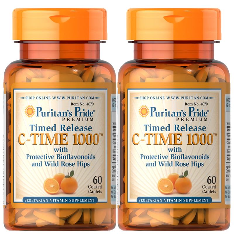 Puritan's Pride Vitamin C1000 mg with Rose Hips Timed Release 60