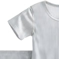 thumbnail image 4 of fatyb Garçons Filles Été Ensembles 2 Pcs T-Shirts à Manches Courtes Col Rond Shorts Ensembles de Shorts Décontractés pour Enfants, 4 of 6