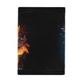 thumbnail image 3 of CHAQLIN Children's Wallet Baseball with Fire and Water Collision Slim Trifold Pouch for Daily Use, Polyester Portable Trifold Card Wallet, 3 of 6