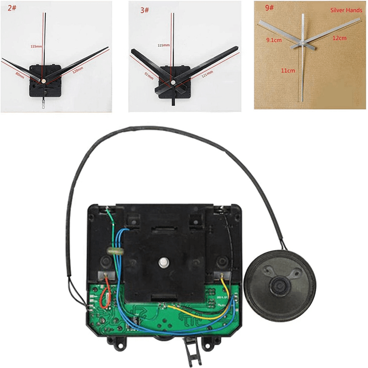2X Clock Movement Music Box Silent Sweep Quartz Mechanism Wall Clock Replacement Part
