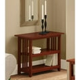 thumbnail image 3 of Alaterre Furniture Mission Style Under Window Bookshelf, Adjustable Two-Shelf Storage Organizer, Versatile Arts and Crafts Style, Perfect for Office or Living Room, Cherry Finish, 3 of 7