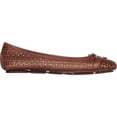 thumbnail image 4 of Womens MICHAEL Michael Kors Fulton Moccasin Cutout Ballet Flats - Luggage, 4 of 7