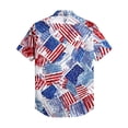 thumbnail image 4 of Hogleaql Mens Patriotic 4th Of July Shirts 4th Of July American Flag Graphic Short Sleeve Shirts Collared Button Down Trendy Beach Casual Shirts for Men Watermelon Red 3XL, 4 of 6