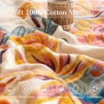 thumbnail image 4 of Manta Boho Phuryllic de Muselina 100% Algodón Talla Twin, 4 of 9