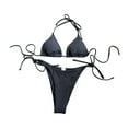 thumbnail image 1 of Bikini para mujer Traje de baño de traje de baño para actividades acuáticas de clubes Spas de vacaciones Negro S, 1 of 9