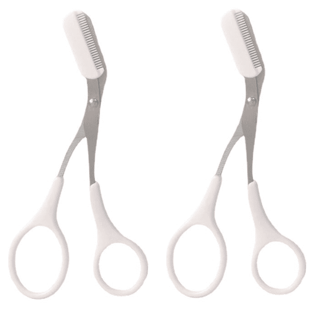 Tijeras para peinar cejas, recortadora de cejas, herramienta para quitar el vello de las pestañas, juego de herramientas de belleza para el cuidado de las cejas con un peine para cejas
