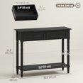 thumbnail image 3 of HOMCOM Console Table with 2 Drawers and Storage Shelf for Hallway Bedroom, 3 of 10