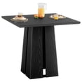 thumbnail image 5 of Fnova 31.5" Square Dining Table, Farmhouse Wooden Kitchen Table for 4, Home Furniture for Dining Room, Living Room, Kitchen, Black, 5 of 15