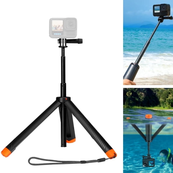 Floating Selfie Stick Hand Grip Tripod, Waterproof Extendable Selfie Monopod for GoPro Hero 13, 12, 11, 10, 9, 8, DJI OSMO Action 5 Pro 4 3、Insta360 Ace Pro 2 and Most Action Camera