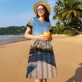 thumbnail image 4 of Easygdp Lighthouse para Vestido Transpirable de Mujer, Vestido Suelto de Manga Corta con Pliegues y Bolsillos para el Verano, 4 of 6