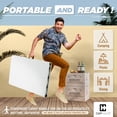 thumbnail image 6 of CAPHAUS 47.2 In Folding Table, Utility Craft Table w/ Carrying Handle, Heavy Duty Portable Fold Up Table, Outdoor and Indoor, Adjustable Height Plastic Table for Camping, Picnic, Office, Home, White, 6 of 9