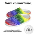 thumbnail image 6 of Goofa Colorful Tie Dye Print Womens Mens Cotton Lightweight House Slippers , Washable Home Slippers,Indoor Comfy Bedroom Cozy Slippers-44/45, 6 of 7