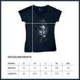 thumbnail image 7 of Sugar Skull Lace Women's V-Neck T-shirt Black White Day of the Dead Gothic Beauty Monochrome Dia de Los Muertos Elegant Tee, 7 of 7