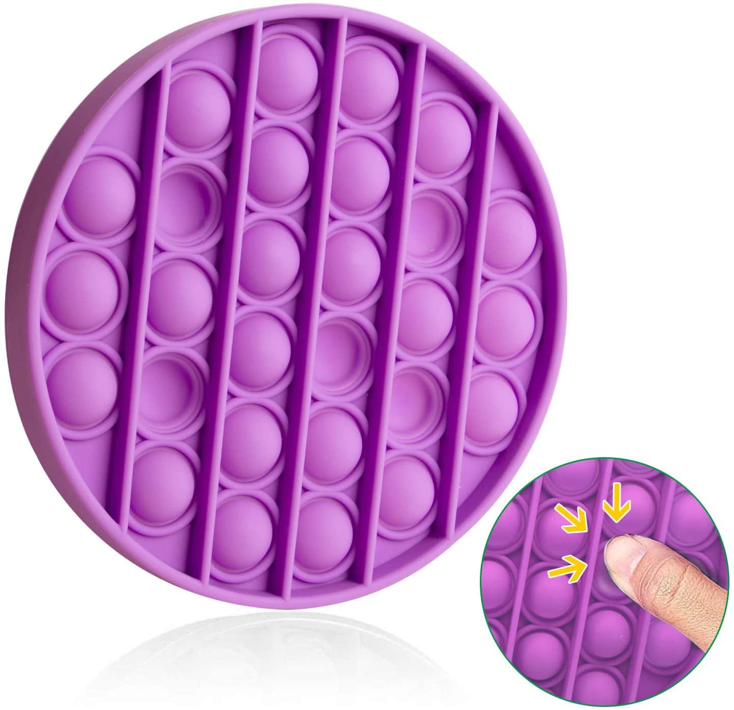 Rainbow POP Bubbles Purple push bubbles Sensory Fidget Toy Stress Relief Pink