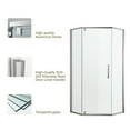 thumbnail image 3 of Shower Door 34-1/8" x 72" Semi-Frameless Neo-Angle Hinged Shower Enclosure, Chrome, 3 of 4