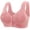 Pink, variant on Gymayou Women Wireless Front Button Vest Bra Full Coverage Comfort Lingerie Wide Non-Slip Strap Easy Front Snap Sleep Underwear Beige 36