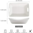 thumbnail image 2 of White Ceramic Serving Bowls with Handles, 1.5 Quart Large Set for Entertaining, 2 Pack, 2 of 8