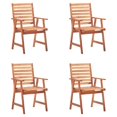 thumbnail image 3 of Sillas de Comedor para Patio Casafoyer de Madera Maciza de Acacia, Juego de 4 con Cojines, 3 of 5