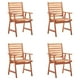 thumbnail image 2 of Sillas de comedor para patio VidaXL, madera maciza de acacia, cojines azules, 2 of 6