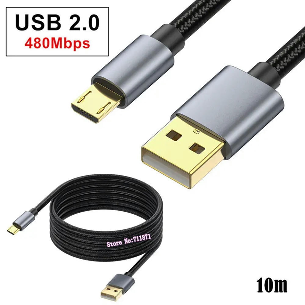 FOR 10Meter Micro Usb V2.0 charging data cable Line Usb Micro Usb2.0 Data Charging Cord Wire Cable For mobile Phone camera tablet PC
