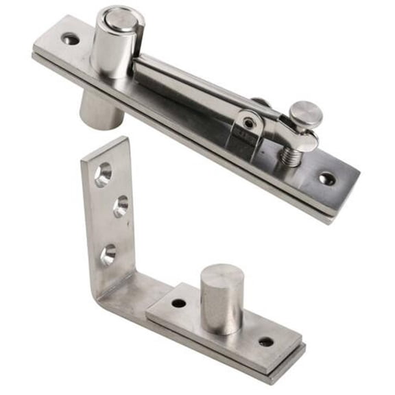Stainless Steel 360 Degree Rotation Door Pivot Hinge L-shaped Brushed Finish