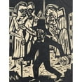 thumbnail image 3 of Hermann Scherer 12x14 Black Modern Framed Museum Art Print Titled - The Stranger (The Man Who Roams the City) (1924-25), 3 of 5