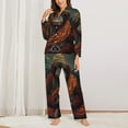 thumbnail image 2 of Balery Banana Leaf Meditating Gorilla Pattern Pajama Sets for Women Long Sleeve 2 Piece Sleepwear Loungewear Sets Soft PJ's with Pockets Long Sleeve Comfy Pj Sets-X-Large, 2 of 7