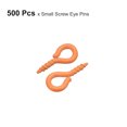 thumbnail image 3 of 500 Pack Small Screw Eye Hooks Mini Eyelets Screws, 5x10x1.2mm, Orange Red, 3 of 5