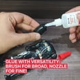 thumbnail image 6 of (2-in-1) Super Glue for Plastic with Brush Applicator & Nozzle - Fast Setting Plastic Glue Heavy Duty for Solid Bonds, DIY & More, Crystal Clear & No Stain Glue, 6 of 9