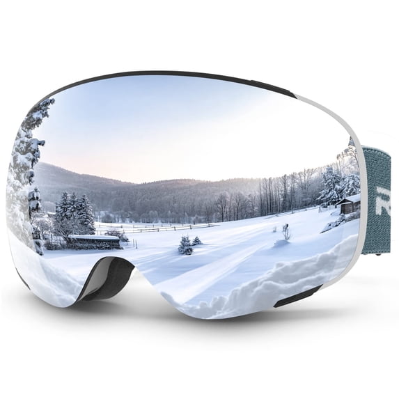 RIOROO Kids Ski Goggles, Kids Snow Snowboard Goggles For Toddler Boys Girls 100% UV Protection OTG