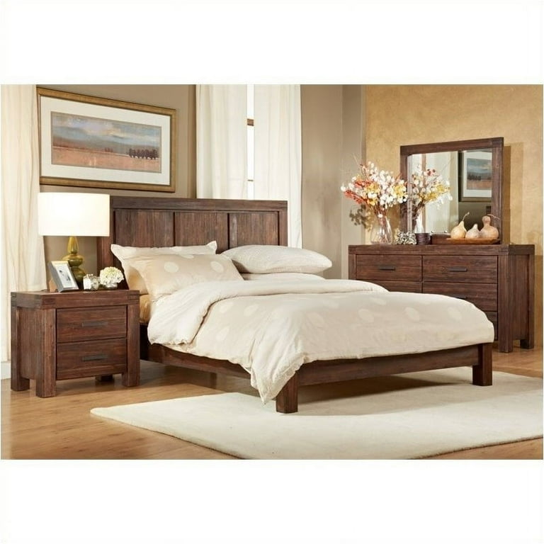 Bowery Hill 2 Drawer Solid Wood Nightstand in Brick Brown