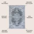 thumbnail image 3 of JONATHAN Y WASHABLE 4 x 6 Area Rug, Wincer Chenille Cottage Medallion - Gray/Blue/White, WSH202D-4, 3 of 9