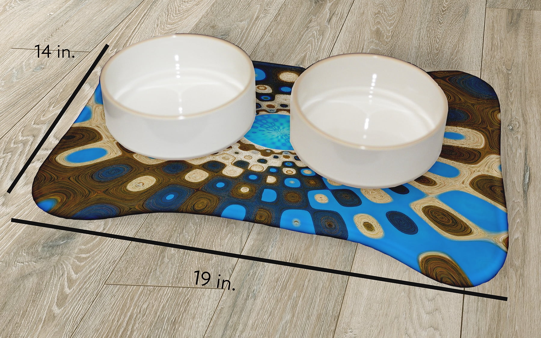 Simply Daisy Retrograde Bone Shape Pet Feeding Mat for Dogs