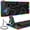 31.5x11.81"Phone Stand-Topographic, variant on Mouse Pad With Phone Holder Wireless Charging Desk Mat Rgb Gaming Mousepad Home Office Large Ultra-smooth Surface Non-slip Base Waterproof Wavy Black