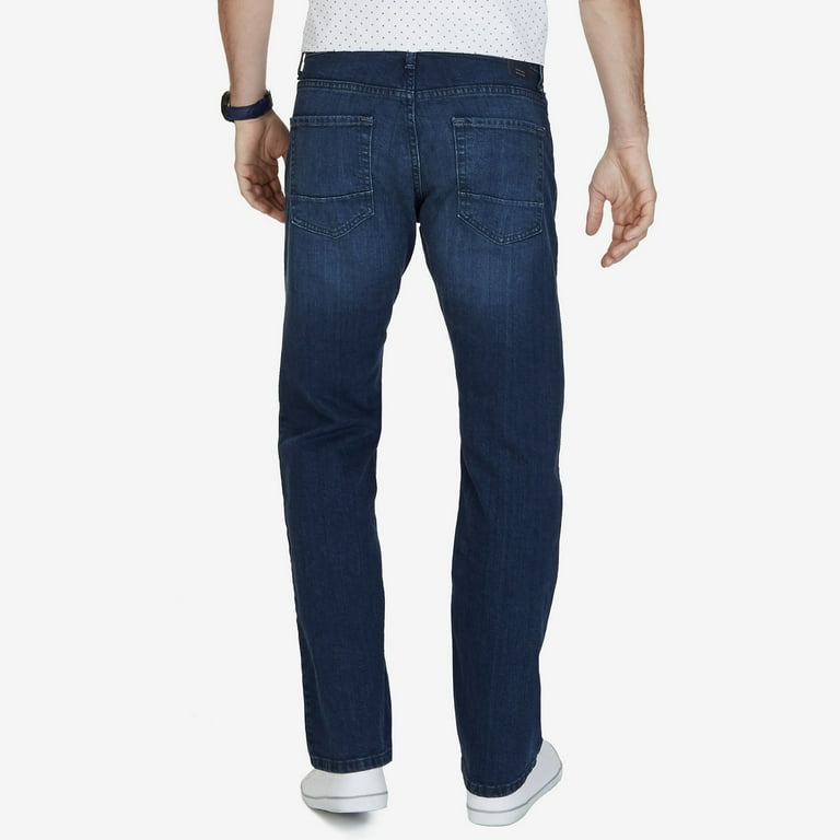 Nautica mens 5 Pocket Relaxed Fit Stretch Jeans Pure Deep Bay